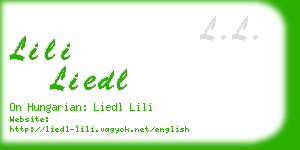 lili liedl business card